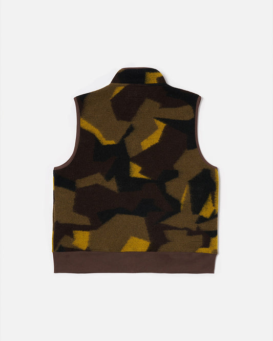 Universal Works Climbing Gilet Swede Camo Fleece Camo