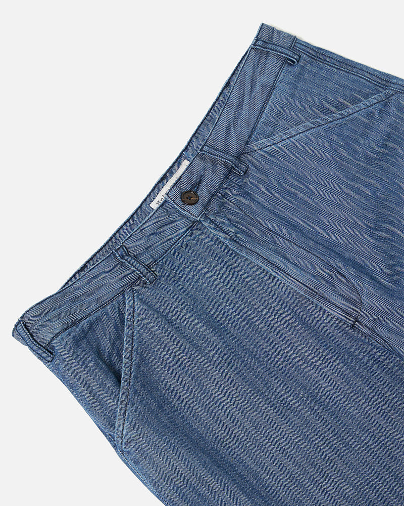 Universal Works Utility Pant Denim Herringbone Indigo