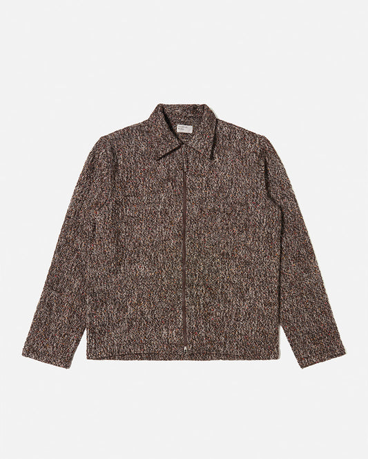 Universal Works Zip Shirt Sedona Tweed Brown