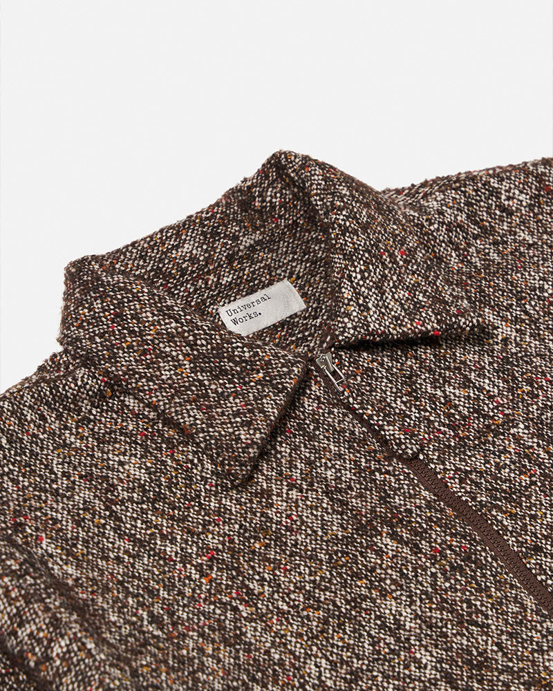 Universal Works Zip Shirt Sedona Tweed Brown