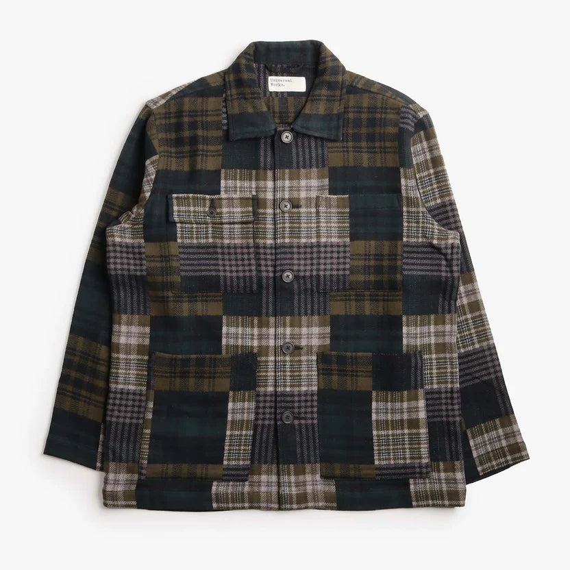 Universal Works Dockside Jacket Japanese Patchwork Brown