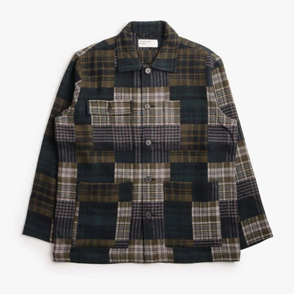 Universal Works Dockside Jacket Japanese Patchwork Brown