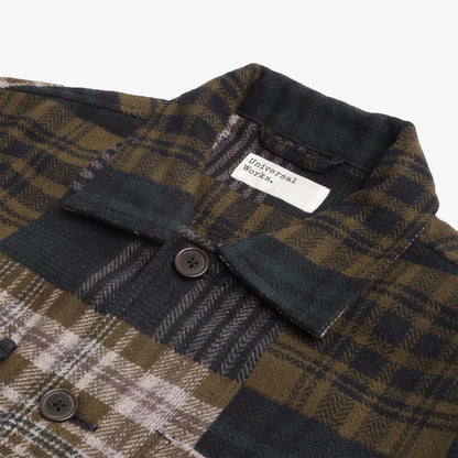 Universal Works Dockside Jacket Japanese Patchwork Brown