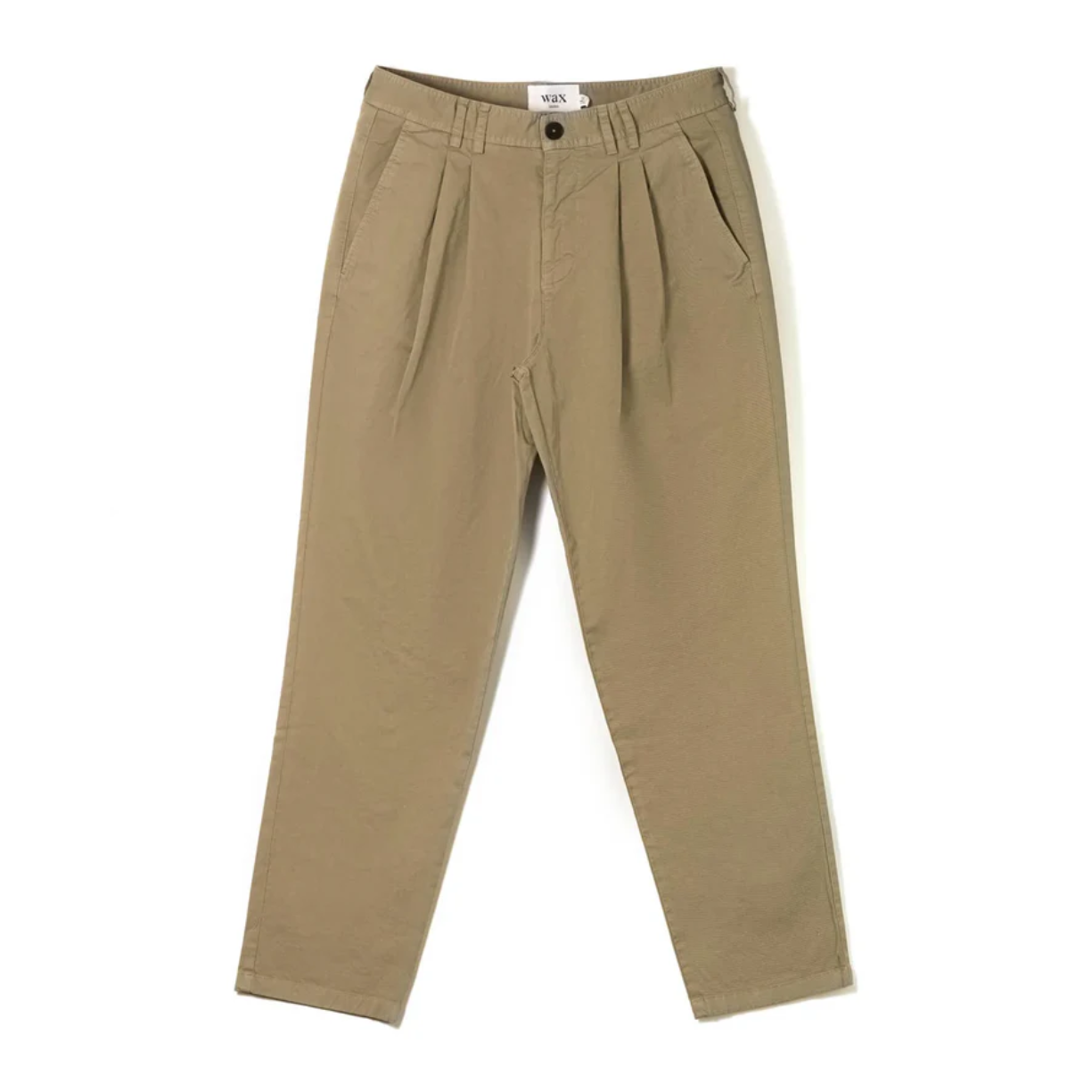 Raleigh Khaki Cotton Pleated Trousers