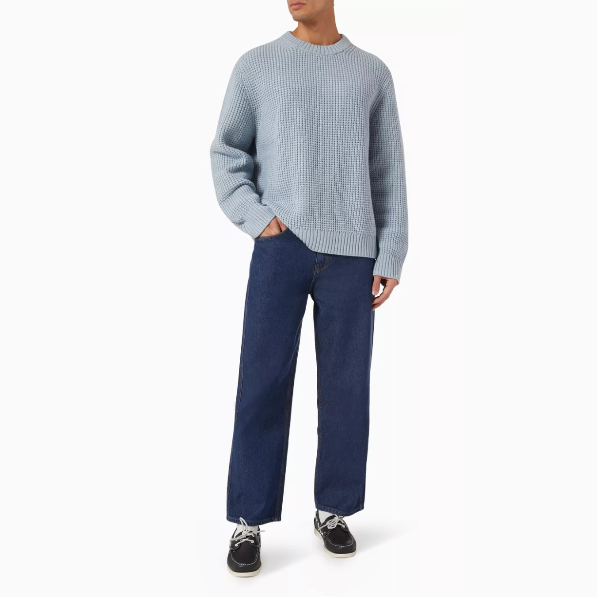 Wilde Blue Waffle Knit Jumper
