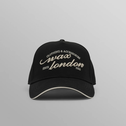 Dale Black Script Trucker Cap