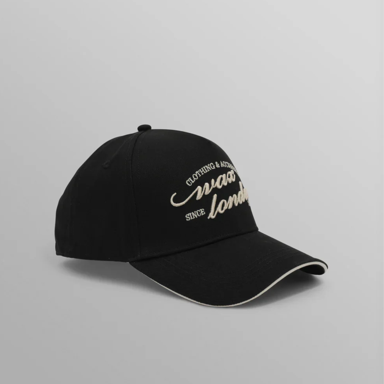 Dale Black Script Trucker Cap