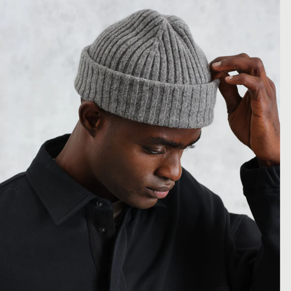 Belvoir Grey Fisherman Beanie
