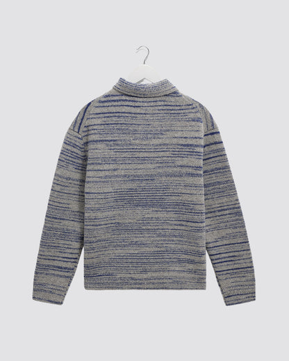 Wax London Alpha Zip Polo - Grey