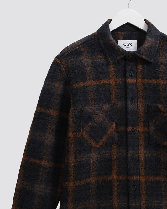 Wax London Whiting Overshirt - Blue