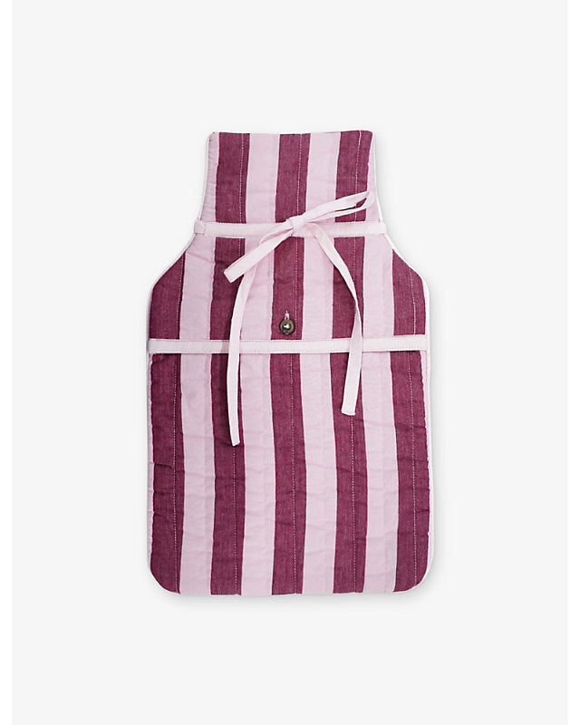 Hot Water Bottle Cover - Pink Stripe