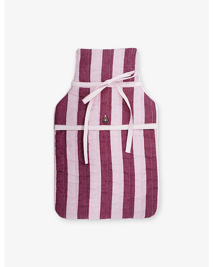 Hot Water Bottle Cover - Pink Stripe
