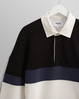 Bow Black Striped Organic Cotton Rugby Shirt