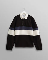 Bow Black Striped Organic Cotton Rugby Shirt