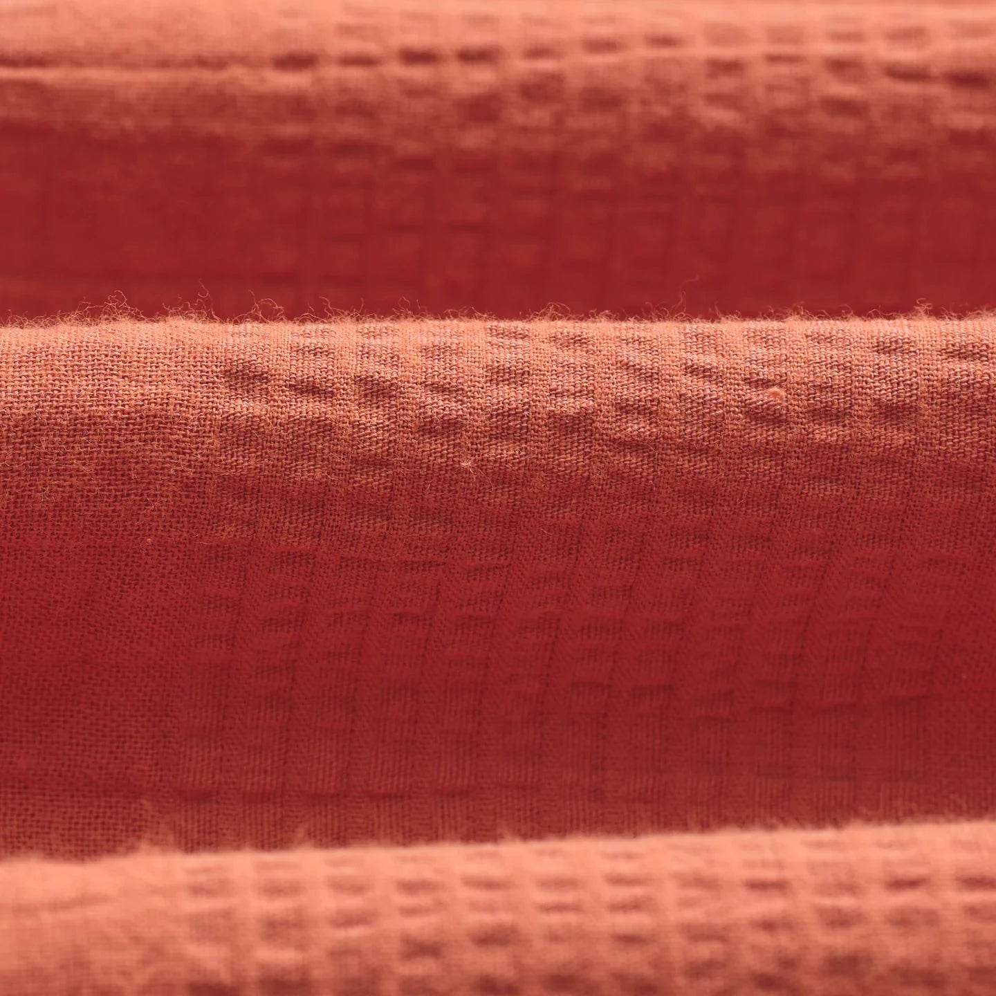 Wax London Keats SS Shirt Cotton Seersucker in Rust