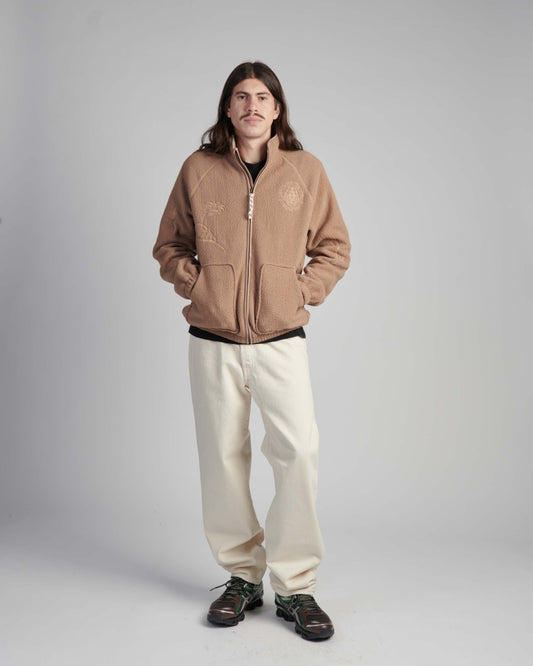 Edwin Balmy Jacket Fleece in Beige