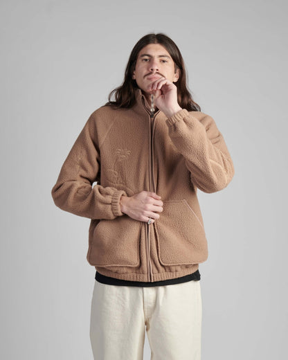 Edwin Balmy Jacket Fleece in Beige