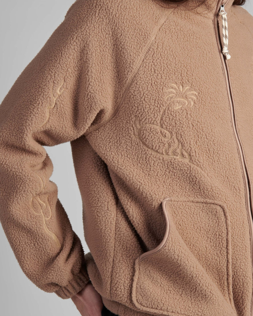 Edwin Balmy Jacket Fleece in Beige