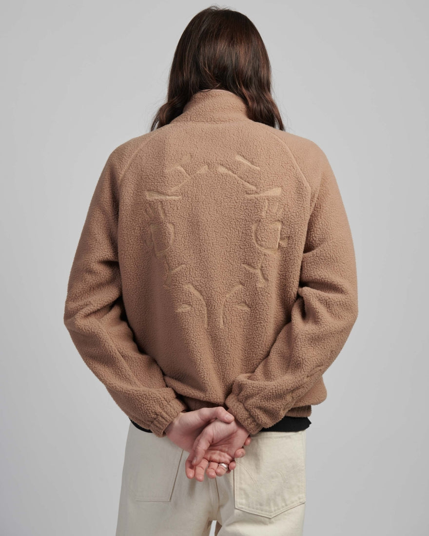 Edwin Balmy Jacket Fleece in Beige