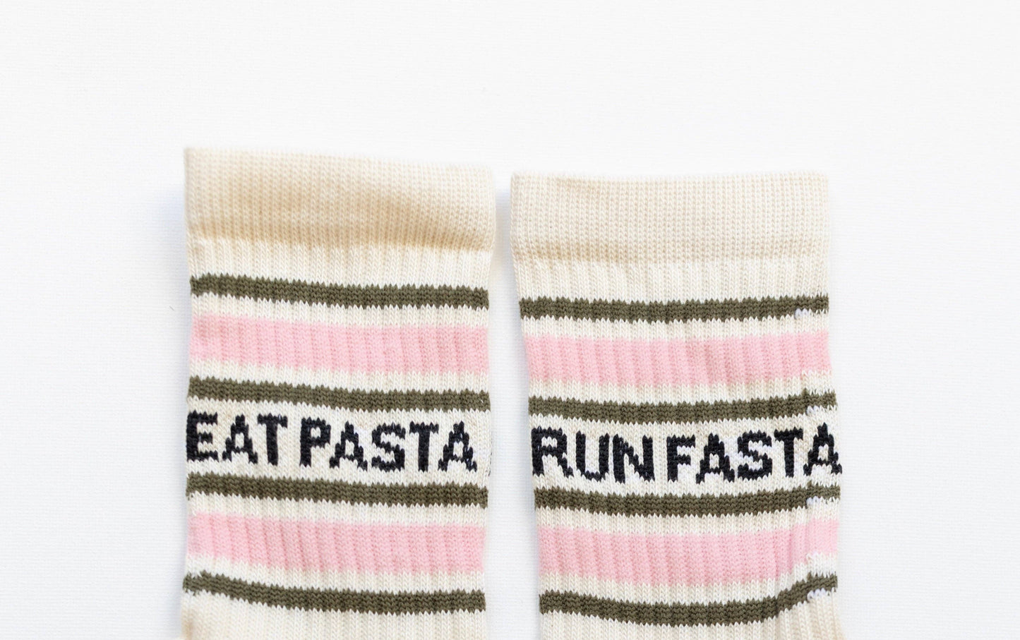 'Eat Pasta Run Fasta' Socks