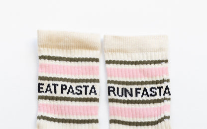 'Eat Pasta Run Fasta' Socks
