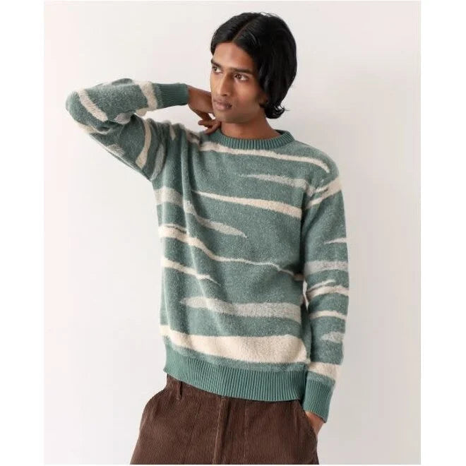 Eclipse Knit Forest Green Fluffy Landscape