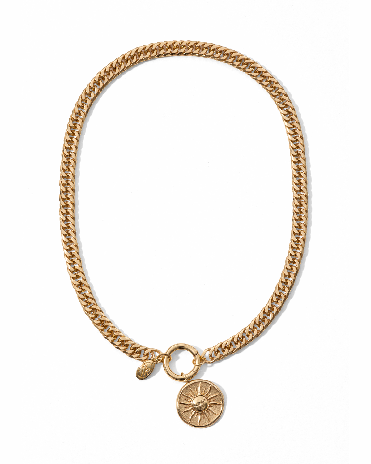 Disc Chain Necklace Gold