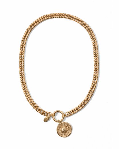 Disc Chain Necklace Gold