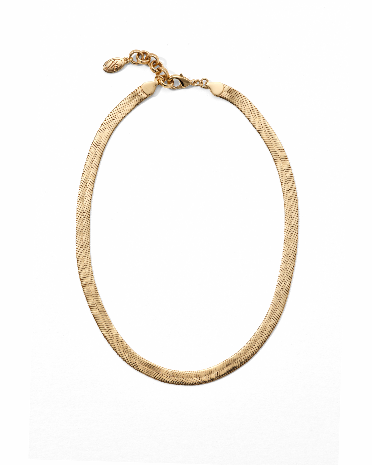 Herringbone Snake Necklace Gold