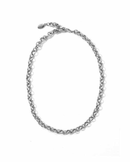 Soft Belcher Necklace Silver