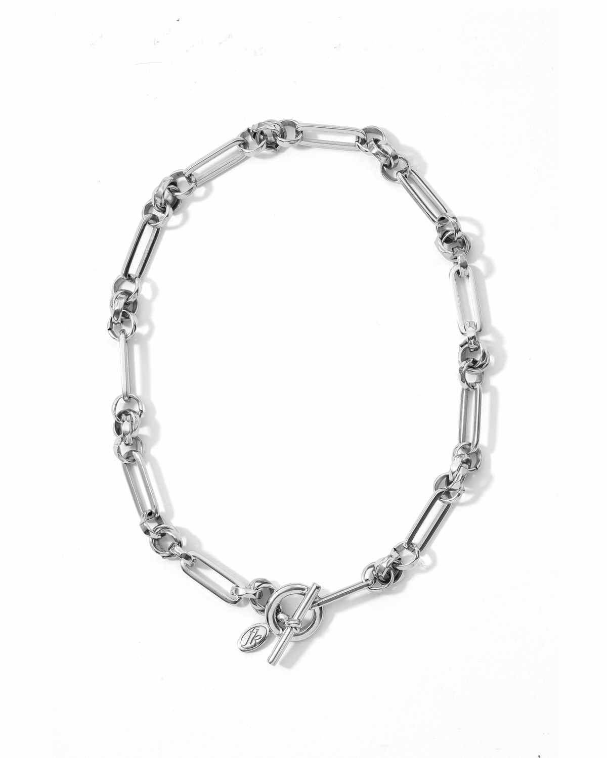 Link Chain T-Bar Necklace Silver