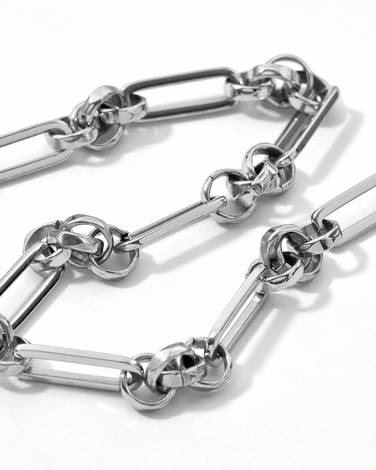 Link Chain T-Bar Necklace Silver
