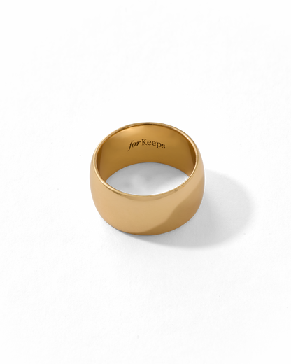 Cigar Band Ring Gold