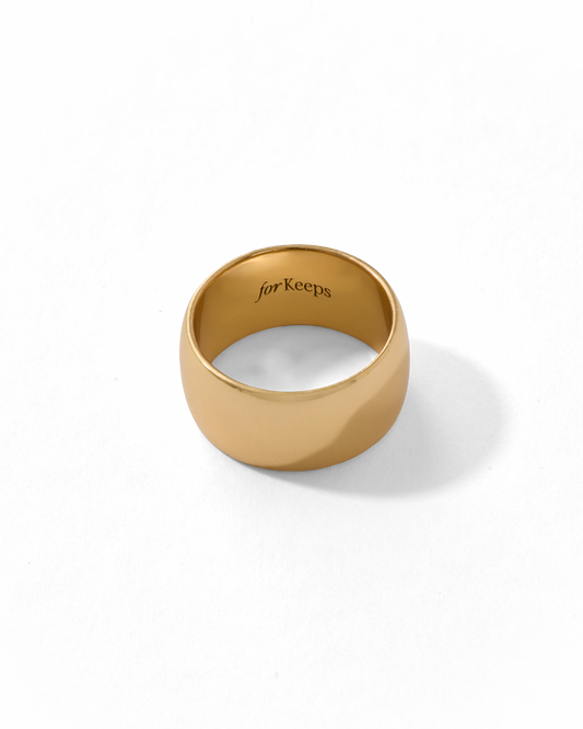 Cigar Band Ring Gold