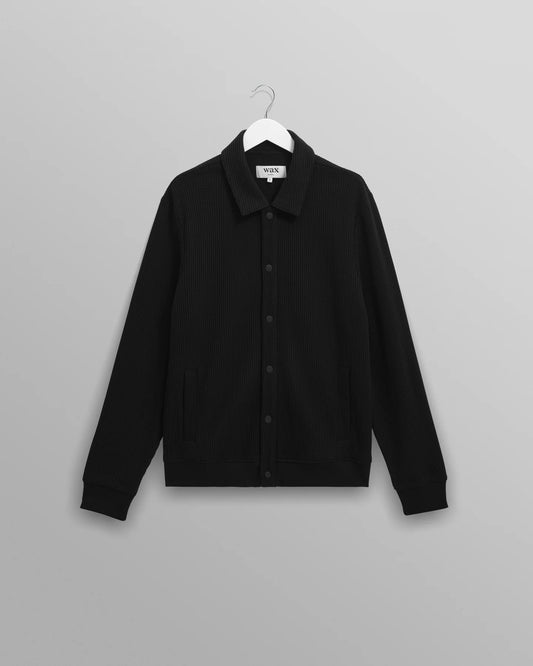 Hays Black Waffle Overshirt