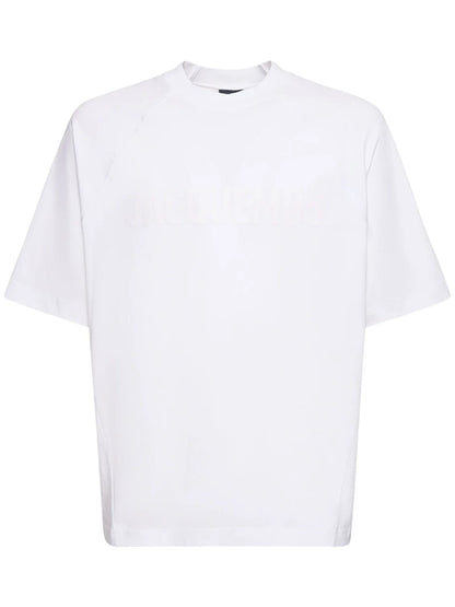 JACQUEMUS Le t-shirt Typo oversize White