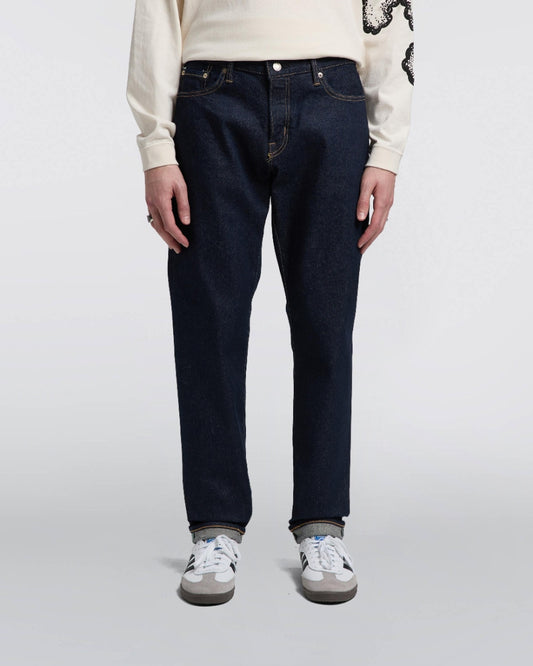 Edwin Blue Stretch Selvage on model