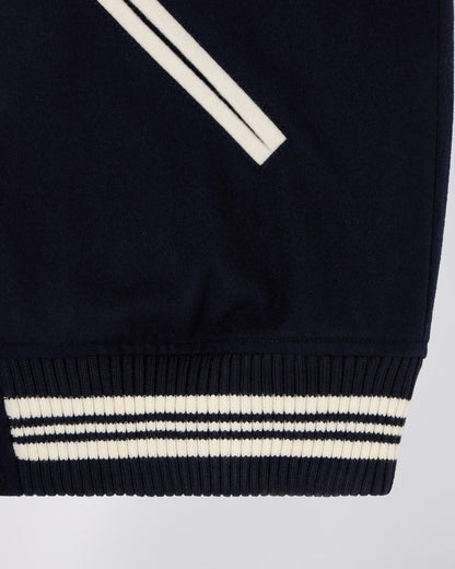 Edwin Campus Jacket Compact Wool Cloth in Navy