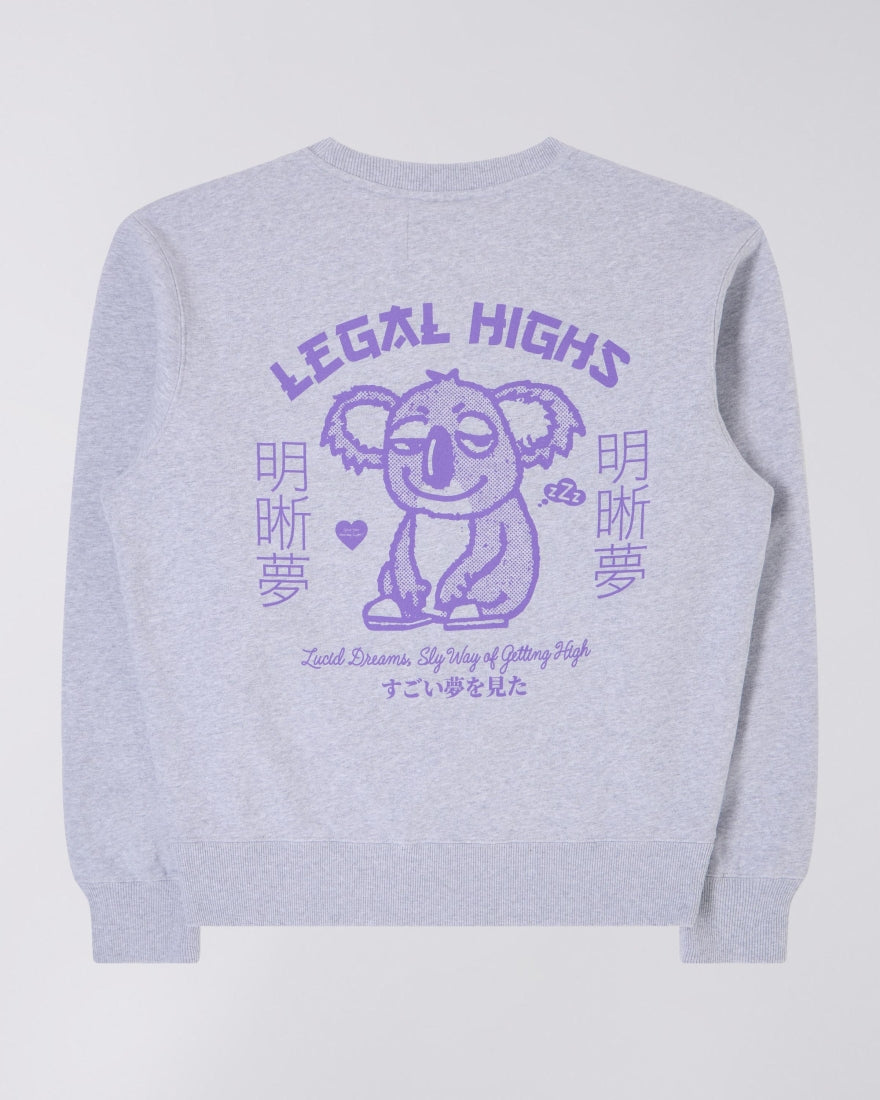 Edwin Legal Highs Sweat Grey Marl back