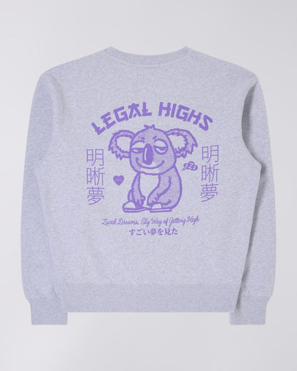 Edwin Legal Highs Sweat Grey Marl back