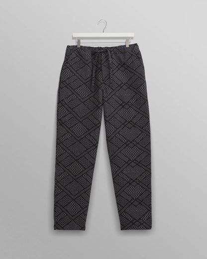 Kurt Trouser Navy Geometric Block
