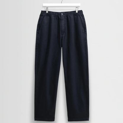 Kurt Trouser  - Leg 28' Two Tone Linen Navy