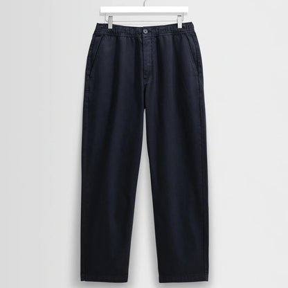 Kurt Trouser  - Leg 28' Two Tone Linen Navy