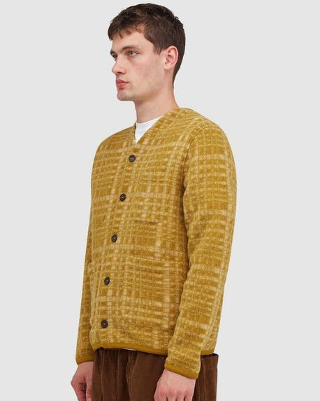 Universal Works Cardigan Telepass Fleece Yellow