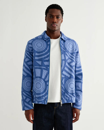 Wax London Park Tonal Applique Jacket - Blue