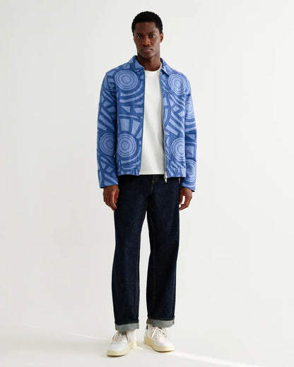 Wax London Park Tonal Applique Jacket - Blue