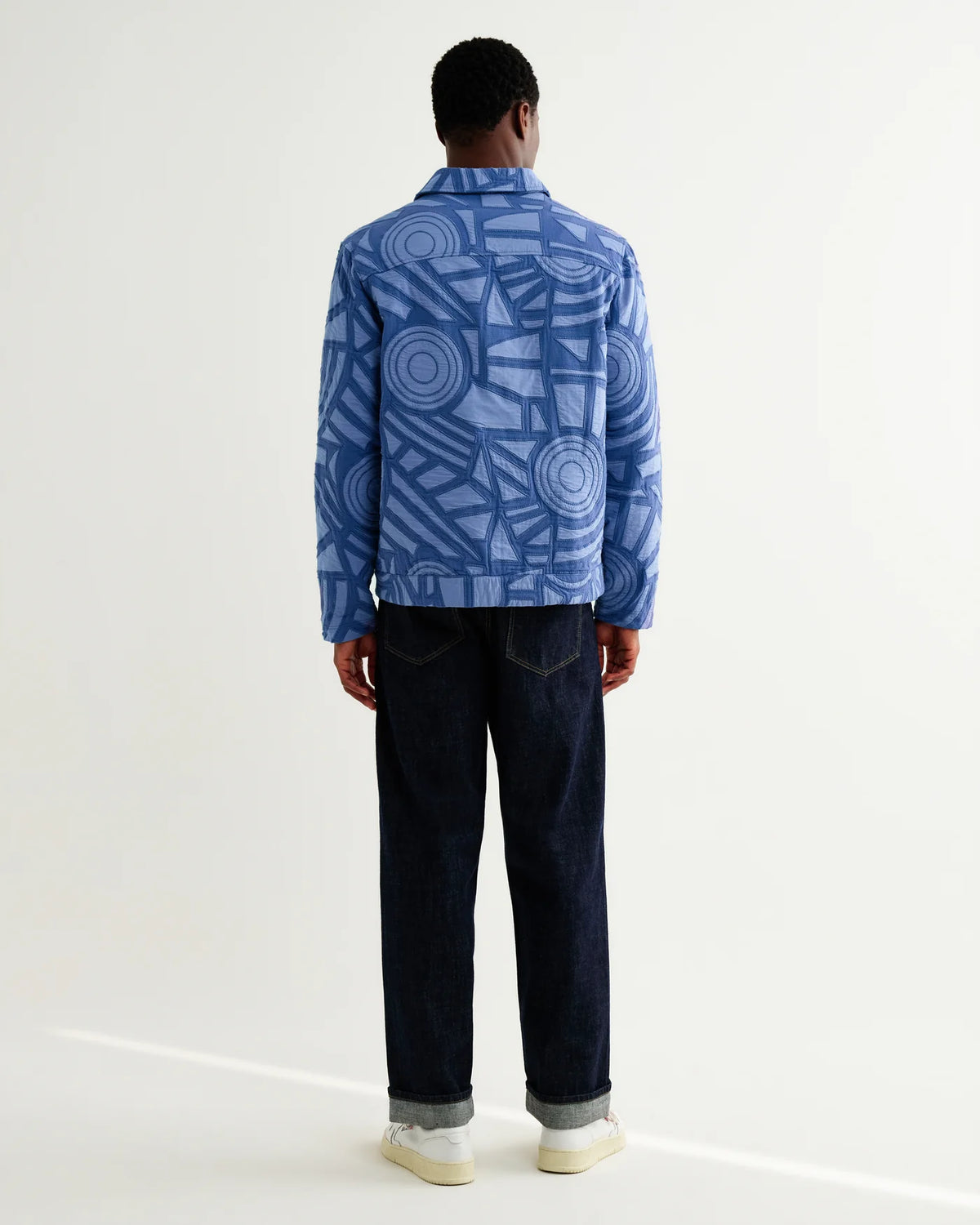 Wax London Park Tonal Applique Jacket - Blue