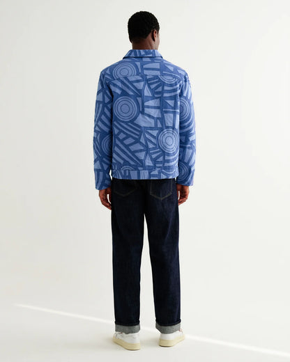Wax London Park Tonal Applique Jacket - Blue