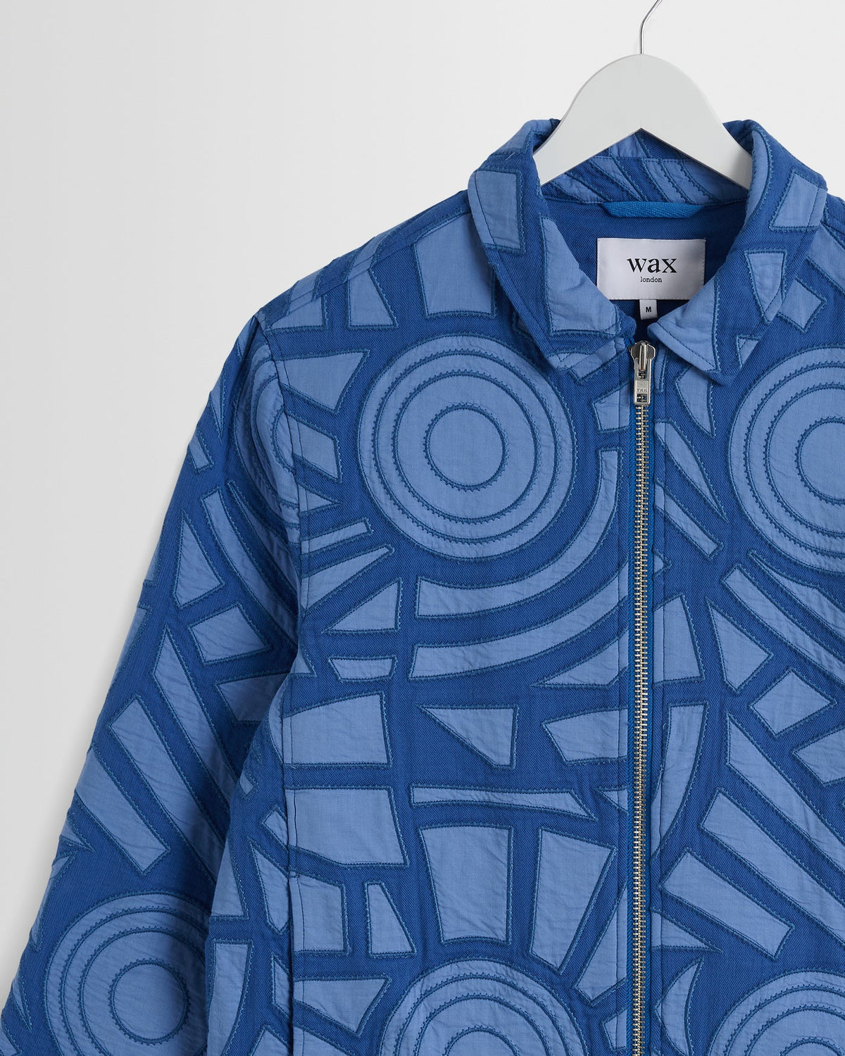 Wax London Park Tonal Applique Jacket - Blue