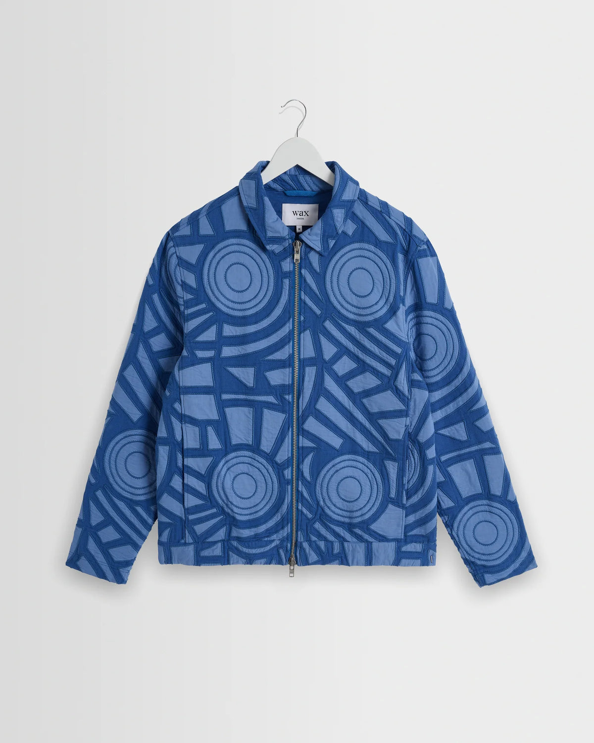 Wax London Park Tonal Applique Jacket - Blue